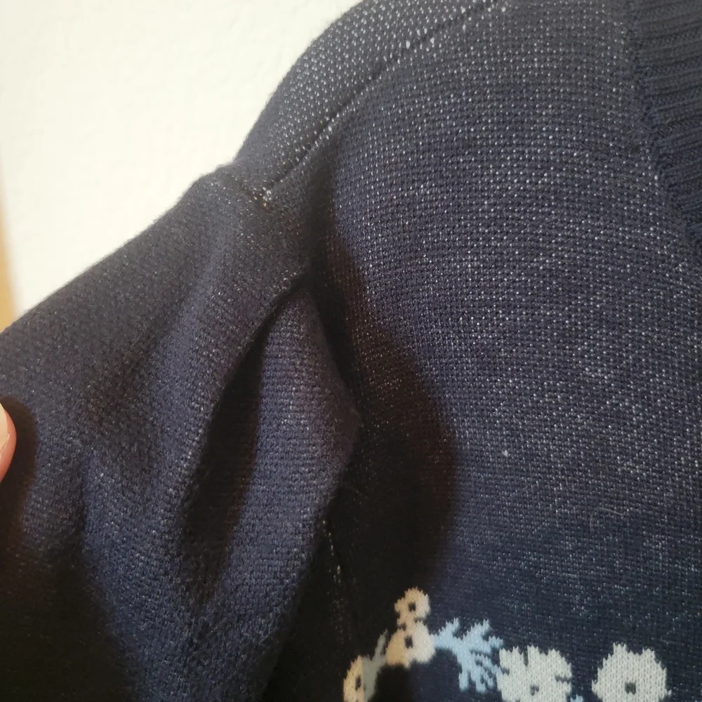 LOFT Navy Sweater with Floral Pattern - Picture 3 of 4